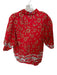 Size XL Red & Tan Cotton Hawaiian Button Down Men's Shirt Red & Tan / XL