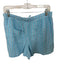 Gap Size M Aqua & White Linen Blend Drawstring Striped Front Pockets Shorts Aqua & White / M