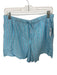 Gap Size M Aqua & White Linen Blend Drawstring Striped Front Pockets Shorts Aqua & White / M