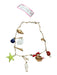 Zara Gold & Red Metal Charms Lobster Seashells Large Charms Necklace Gold & Red