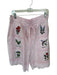 Lyrebird Size M Purple & Multi Cotton Drawstring Embroidered Flowers Shorts Purple & Multi / M