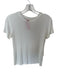 L'agence Size M White Micro Modal Short Sleeve Ribbed Top White / M