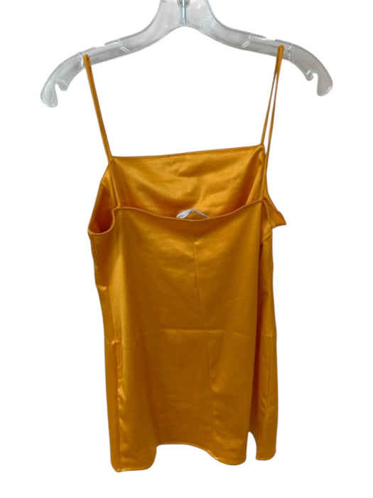 Mango Size M Marigold Polyester Spaghetti Strap Square Neck Dress Marigold / M