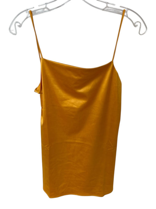 Mango Size M Marigold Polyester Spaghetti Strap Square Neck Dress Marigold / M