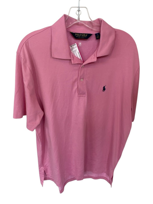 Polo Golf Size L Pink Solid Golf Men's Polo Pink / L