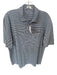 Johnnie-O Size XL Navy & White Cotton Blend Striped Men's Polo Navy & White / XL