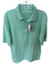 Johnnie-O Size L Green & White Cotton Blend Striped Men's Polo Green & White / L