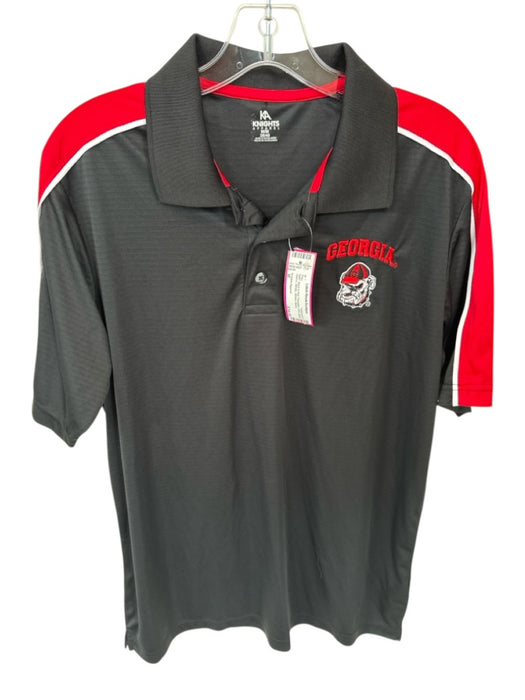 Knights Apparel NWT Size M Black & Red Polyester UGA Athletic Men's Polo Black & Red / M