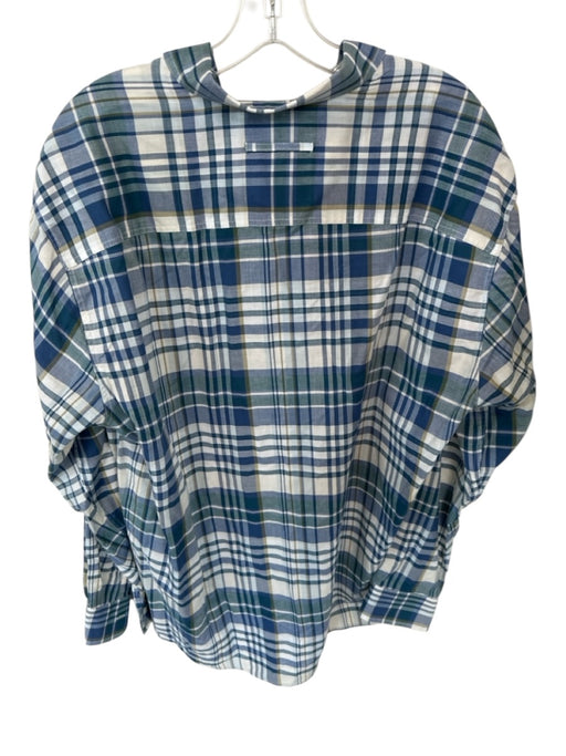 Duck Head Size XL Navy & White Cotton Plaid Button Down Men's Shirt Navy & White / XL