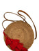Tan & Red Wicker Tassels Crossbody Canteen Bag Tan & Red / S