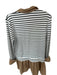 Strut & Bolt Size S Black & Tan Cotton Blend Long Sleeve Striped Collar Dress Black & Tan / S