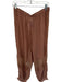 H&M Size M Brown Viscose Elastic Waist Lace Detail Balloon Leg Pants Brown / M
