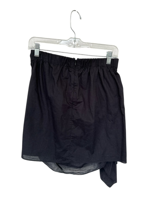 Rhode Size M Black Cotton Elastic Waist Ruffle Back Zip Skirt Black / M