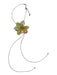 White & Lime Green Print Cord Flower Necklace White & Lime Green Print