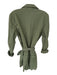 Veronica Beard Size M Army Green Cotton Long Sleeve Button Down Romper Army Green / M