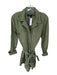 Veronica Beard Size M Army Green Cotton Long Sleeve Button Down Romper Army Green / M