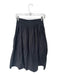 Apiece Apart Size 2 Black Cotton Smocked Waist Band Midi Skirt Black / 2