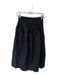 Apiece Apart Size 2 Black Cotton Smocked Waist Band Midi Skirt Black / 2