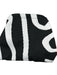 White & Black Canvas Hinge Lines Clutch Bag White & Black / S