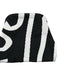White & Black Canvas Hinge Lines Clutch Bag White & Black / S