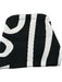 White & Black Canvas Hinge Lines Clutch Bag White & Black / S