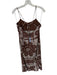 H&M Size M Brown & White Linen Blend Spaghetti Strap Bandana Print Maxi Dress Brown & White / M