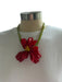 Green & Red Resin Beaded Flower Statement Necklace Green & Red