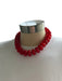 Red Resin Chunky Beads Necklace Red