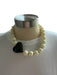 White & Green Resin Round Beads Heart Pendant Necklace White & Green