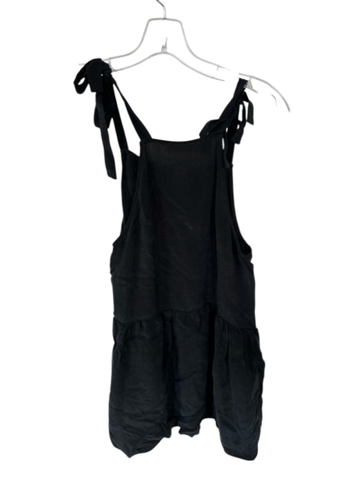 Anine Bing Size L Black Cupro Tie Straps Drop Waist Dress Black / L