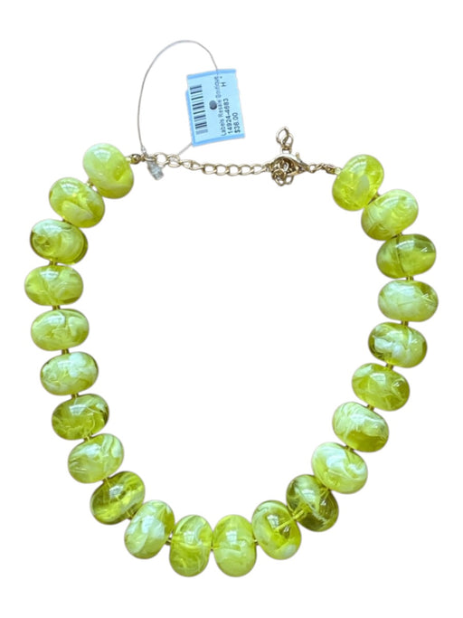 Lime Green Resin Chunky Beads Short Necklace Lime Green