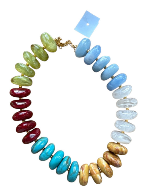 Multi Resin Chunky Beads Short Necklace Multi