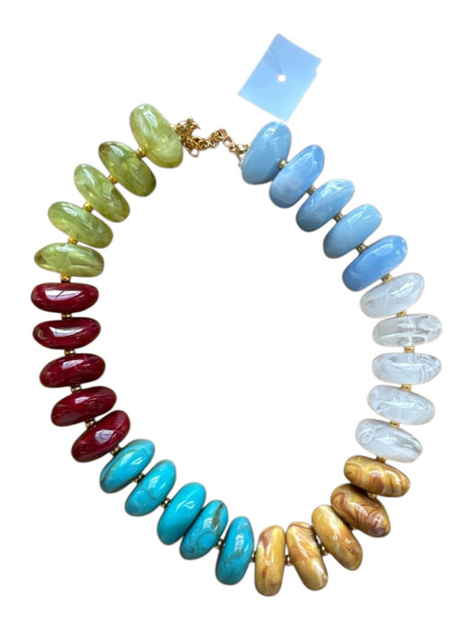 Multi Resin Chunky Beads Short Necklace Multi
