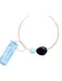 Gold & Brown Metal Resin Choker Necklace Gold & Brown