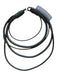 Black Rubber Multi Strand Statement Necklace Black