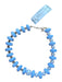 Blue & White Resin Chunky Faux Pearls Necklace Blue & White