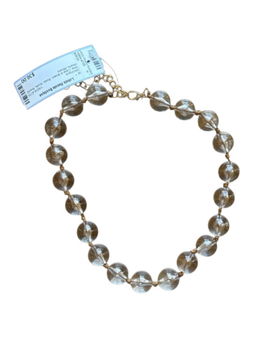 Clear & Brown Resin Knots Round Beads Necklace Clear & Brown