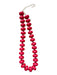 Red Resin Chunky Beads Necklace Red