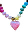 Multi Resin Heart Necklace Multi