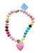 Multi Resin Heart Necklace Multi