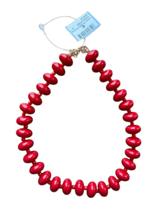 Red Resin Chunky Beads Necklace Red