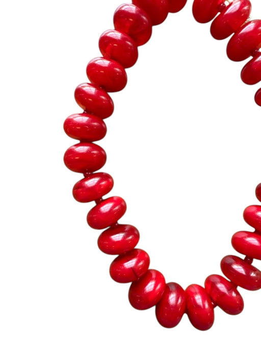 Red Resin Chunky Beads Necklace Red