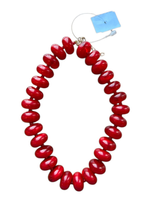 Red Resin Chunky Beads Necklace Red