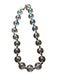 Clear & Black Clear Beads Round Beads Necklace Clear & Black