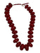 Red Resin Chunky Beads Necklace Red