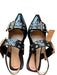 Ganni Shoe Size 39 Black & Gold Patent Leather Croc Embossed Buckles Flats Black & Gold / 39