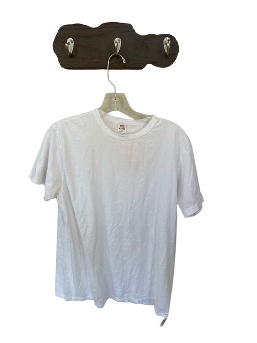RE/DONE x Hanes Size M White Cotton Short Sleeve Crew Neck T-shirt Top White / M