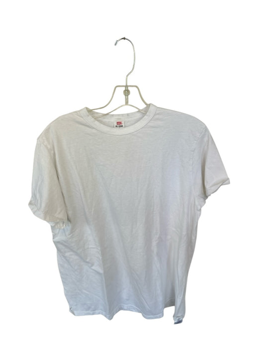 RE/DONE x Hanes Size M White Cotton Short Sleeve Crew Neck T-shirt Top White / M