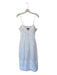 J. Crew Size M White Cotton & Viscose Spaghetti Strap Pleat Detail Dress White / M