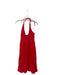 J. Crew Size M Tomato Red Linen Blend Halter Neck Open Back Maxi Dress Tomato Red / M